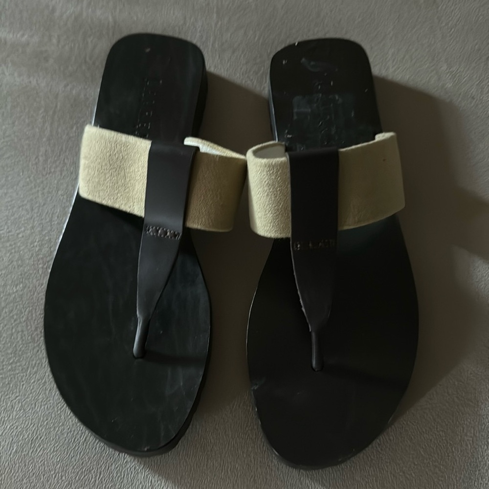 Ralph Lauren tan and brown sandals